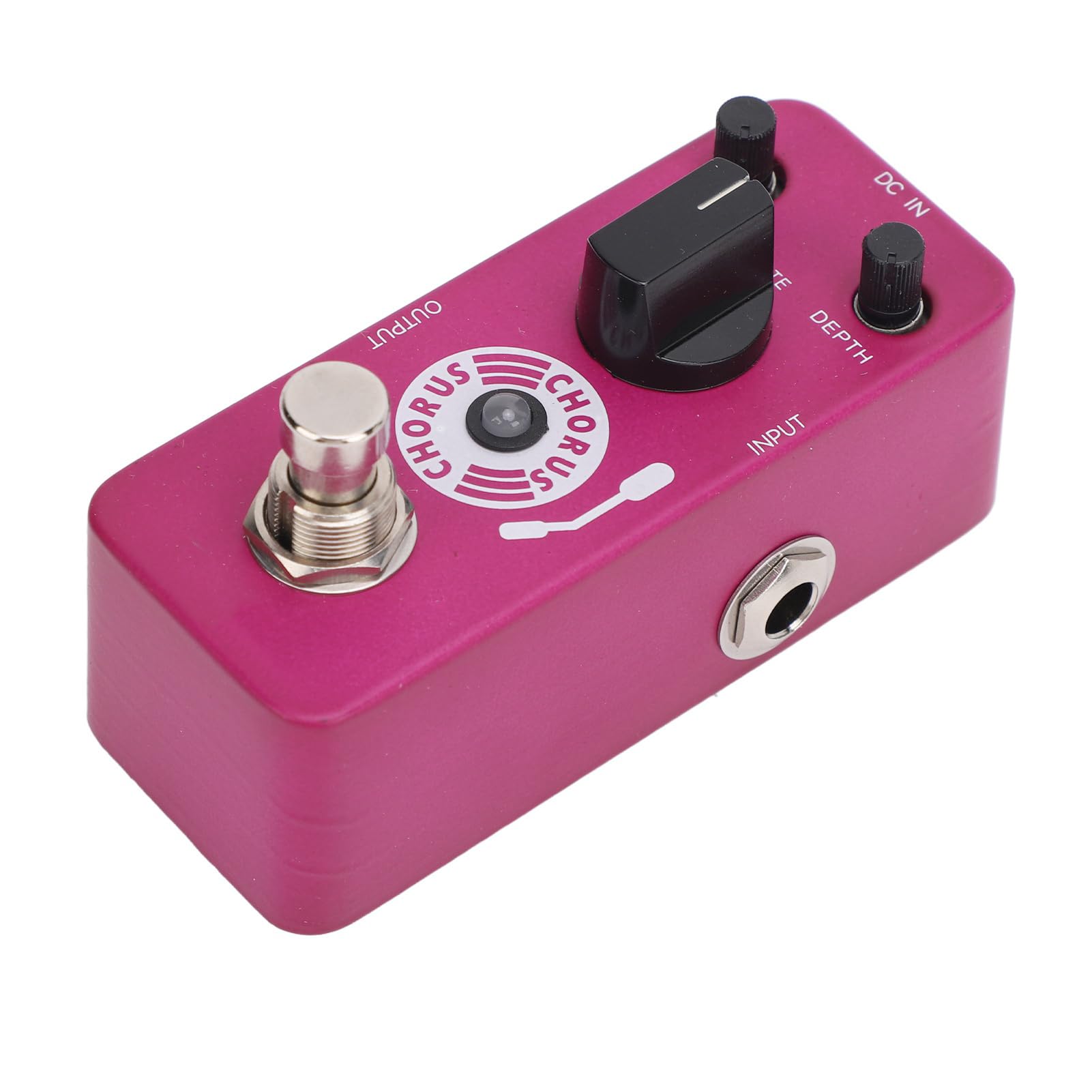Dilwe Pédale de Chorale Analogue True Bypass Warmer Chorus Effet Pédale pour les Basses E -guitar, Construction Robuste en Alliage en Aluminium
