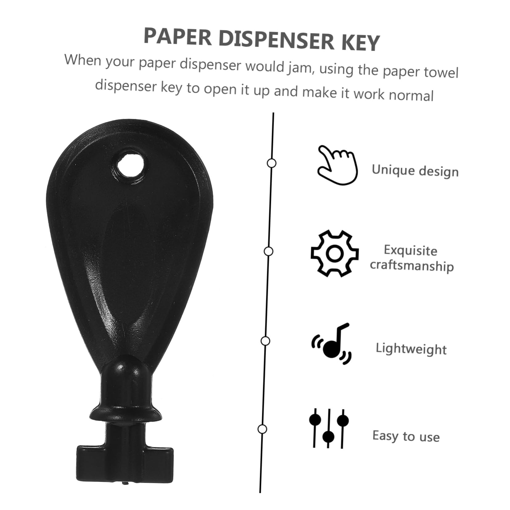 iplusmile 3pezzi Dispenser Per Asciugamani Carta Chiave Resistente Per Dispenser Carta Igienica e Asciugamani Per Uffici e Bagni Pubblici