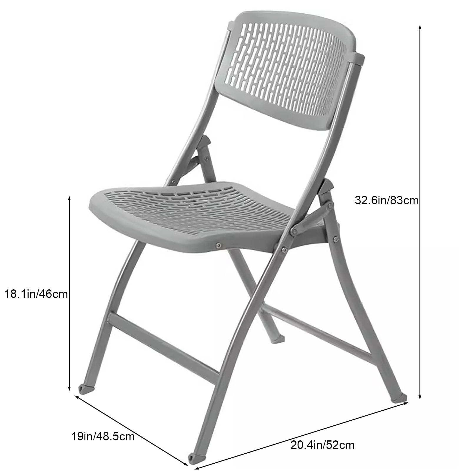 Sillas Plegables, Silla Plegable para Exteriores, Respaldo portátil, fácil de Plegar, Ideal para Balcones y Jardines (Color Blanco)