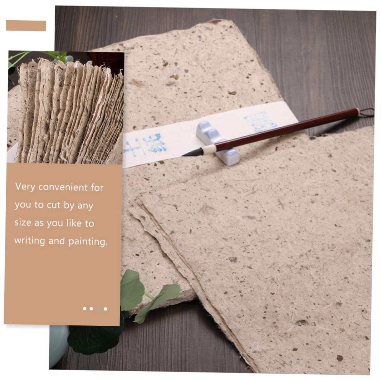 Lurrose 100 Blatt Reines handgeschöpftes Maulbeerpapier handgemachtes DIY-Papier Kalligraphiepapier calligraphy paper aquarellpapier Zeichenpapier Übungspapier für Kalligrafie Reis Papier