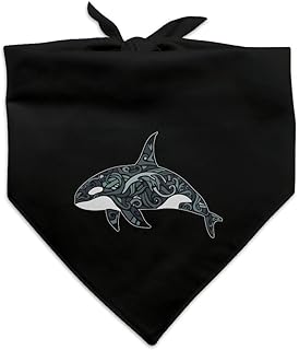 Killer Whale Orca with Waves Dog Pet Bandana