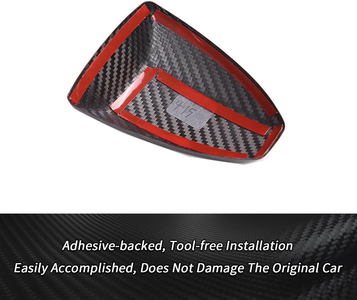 Car Exterior Roof Shark Fin Antenna Trim Cover,Fit for Nissan GTR R35 2008-2016,Real Hard Carbon Fiber Auto Decoration Accessories (Black Carbon Fiber)