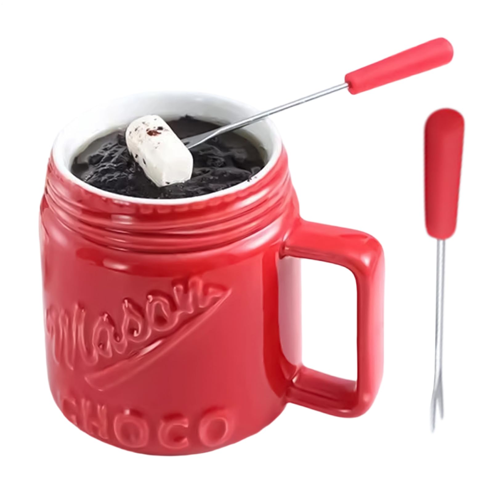 Tasse à fondue pour fête familiale et réunion de vacances conviviale