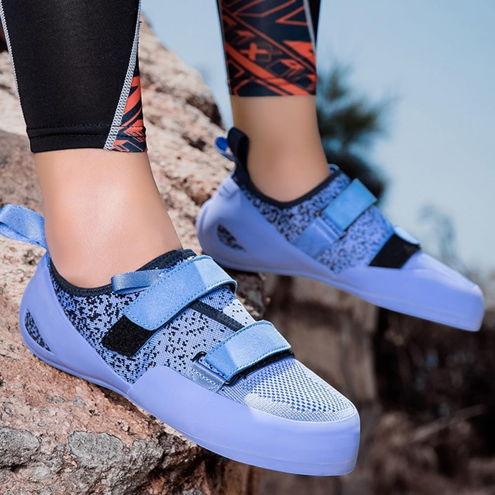 Men Climbing Shoes Lightweight Breathable Bouldering Training Shoes Slip Resistant Indoor Rock Climbing Shoes for Teenagers Beginners