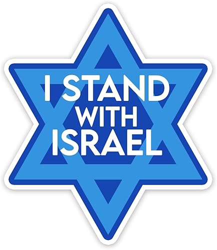 Adhesivo de vinilo con texto en inglés "I Stand with Israel" para auto, camión, pared, laptop, calcomanía 4 x 4 pulgadas
