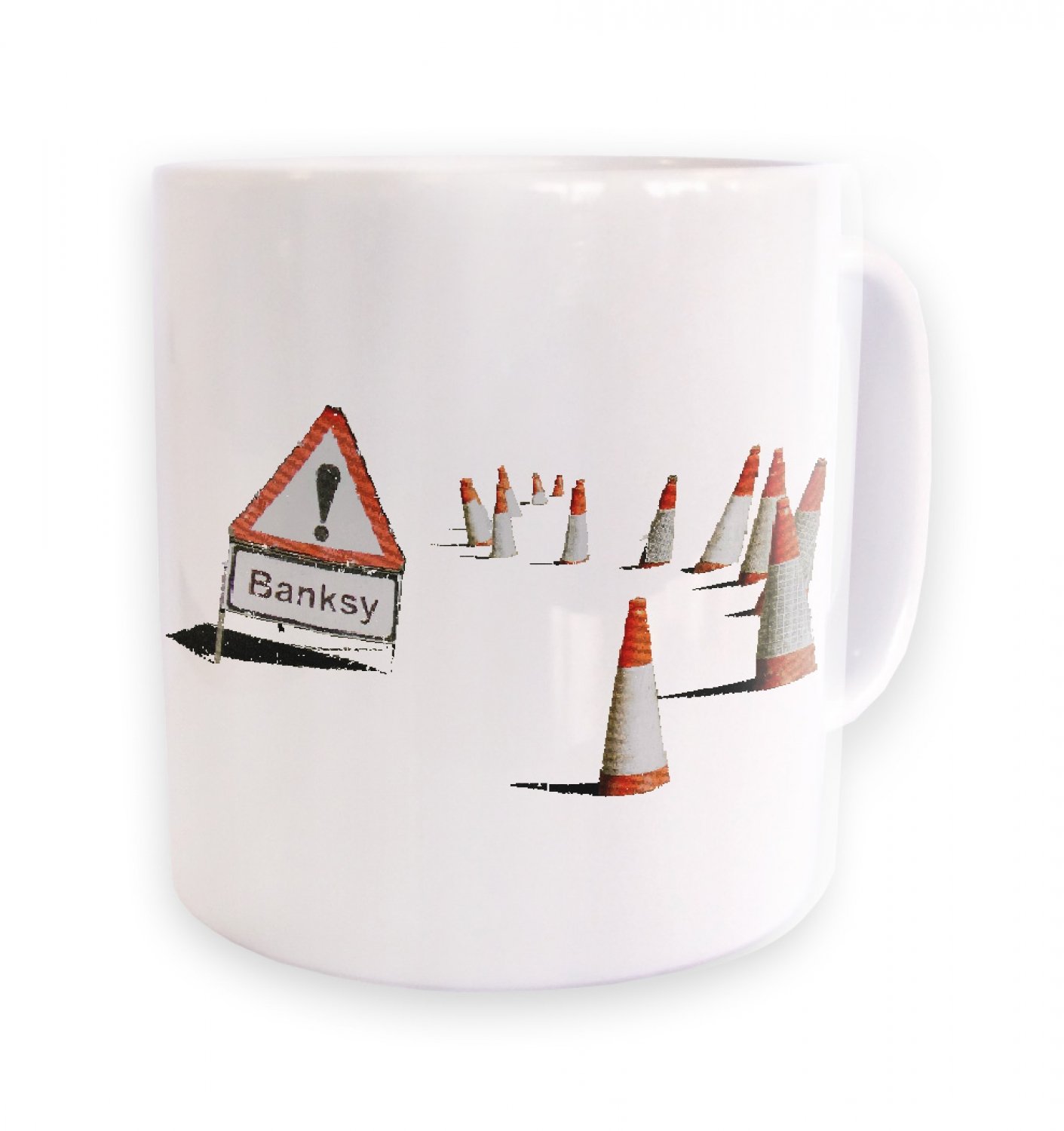 Banksy Traffic Cones Mug