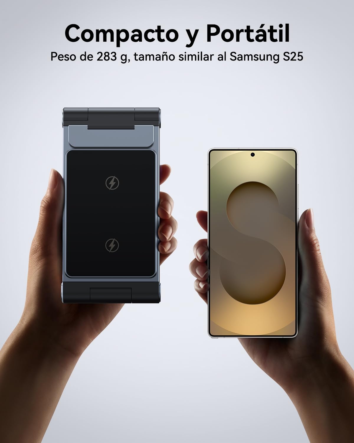 Cargador Inalámbrico 3 en 1 Plegable para Samsung Galaxy S26/S25/S24/S23/S22/S21/S20/Z Flip/Z Fold 7/6/5/4/3 para Galaxy Watch 8/Ultra/7/6/Classic/5/Pro/4 para Galaxy Buds Carga Rápida 20W