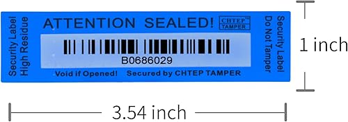 Miniatura 4 de 100 calcomanías de vacío 100  de residuos de alta calidad a prueba de manipulaciones etiquetas sellos 0984 x 3543in azul
