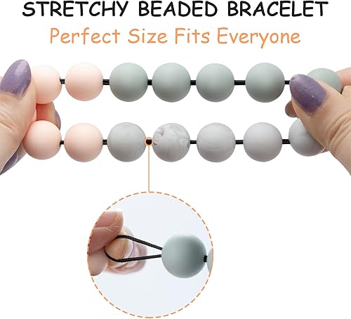 Miniatura 4 de Llavero de cuentas con borla, pulsera de silicona para llavero, bonita pulsera bohemia para mujer