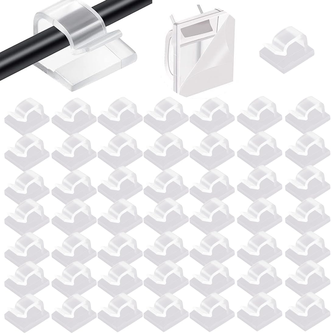 20 Stück Kabelhalter Kabelclips, Kabel Organizer - Feder Kabelklemmen