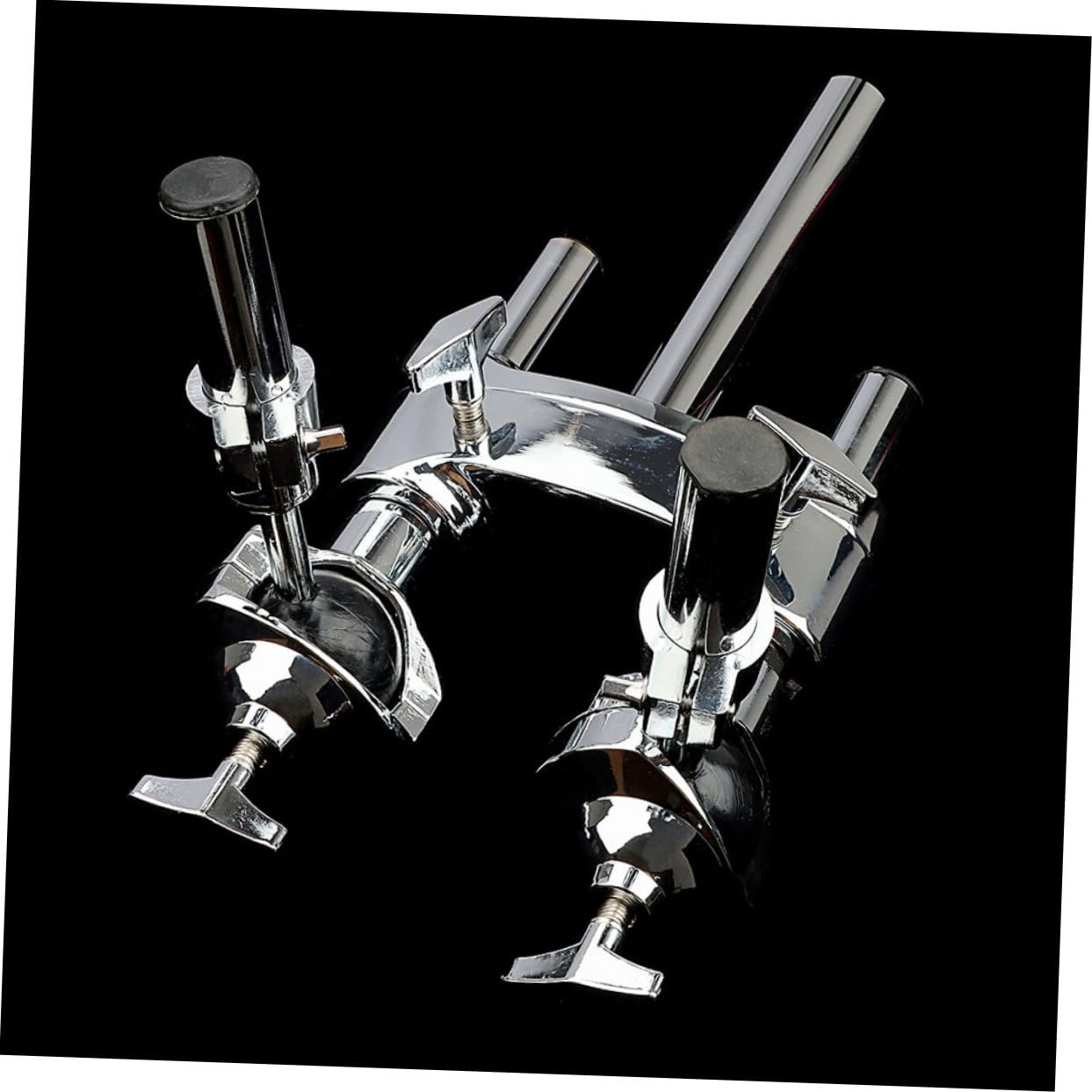 HEMOTON Soporte de Metal para Batería, Tubo de Conexión Doble, Superficie Lisa y Estable, Evita Deslizamientos, Adecuado para Estudiantes y Músicos Principiantes