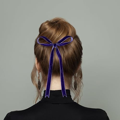 Miniatura 295 de Chuangdi 3/8 pulgadas, 60 yardas, cinta de terciopelo azul verde azulado de Navidad, cintas anchas de terciopelo vintage para adornos de árbol