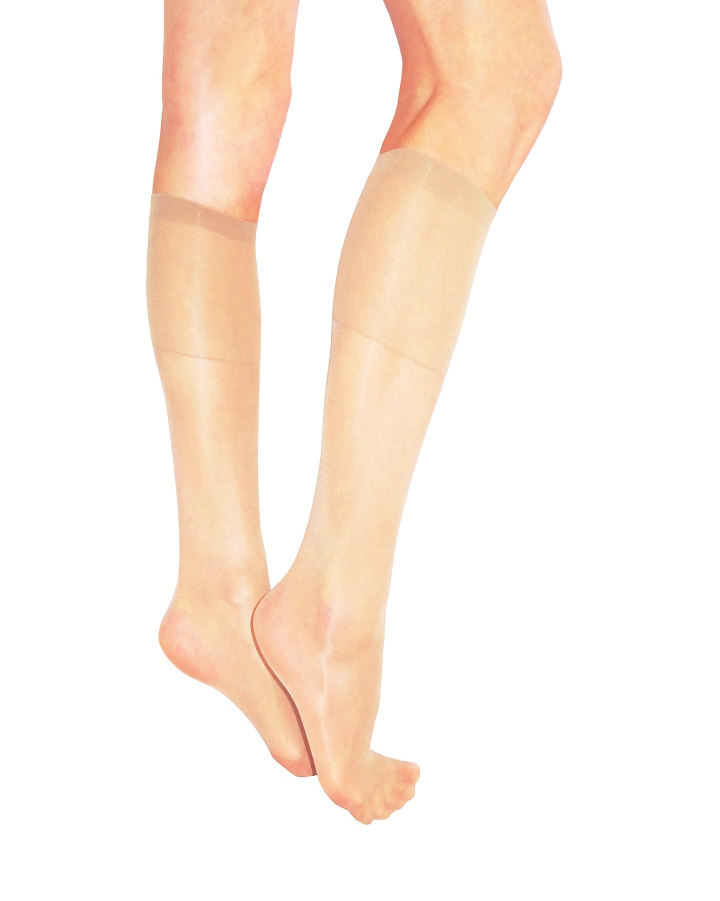 Lady Sofia4 Pairs COMFORT PLUS Sheer Knee High Pop Socks Wide Welt 20 Denier