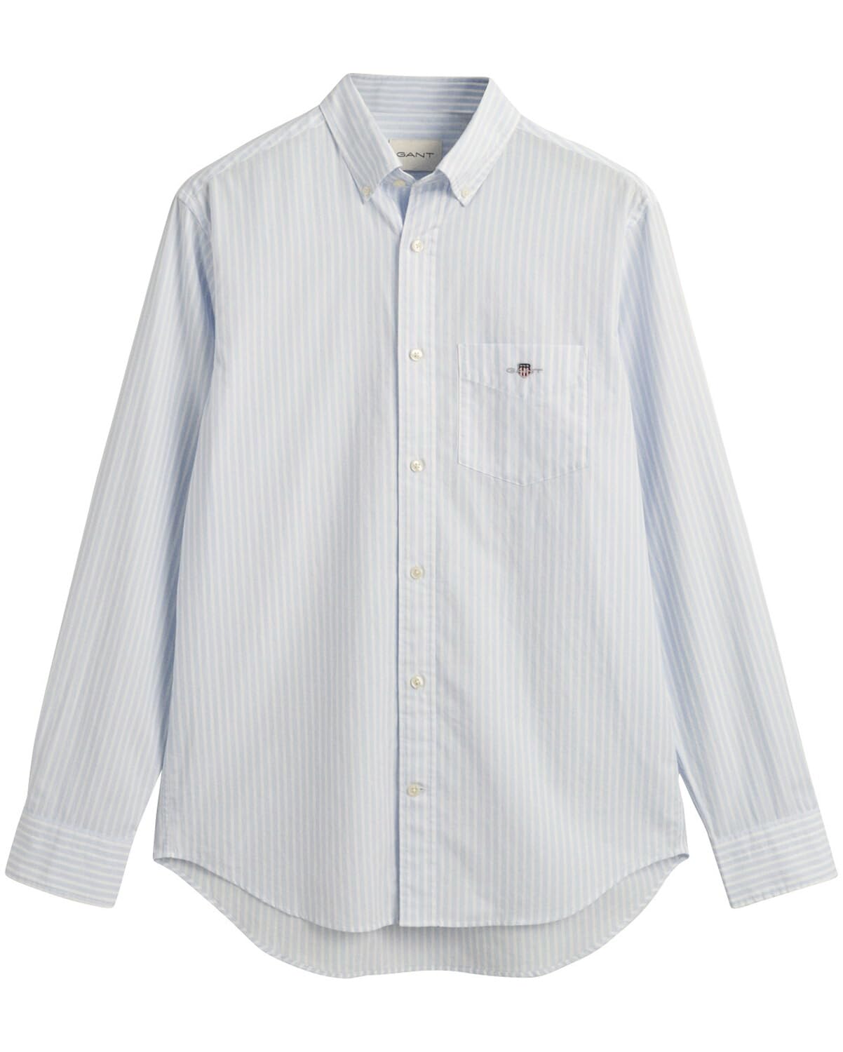 GANT Men's Reg Poplin Stripe Shirt, Light Blue, XL
