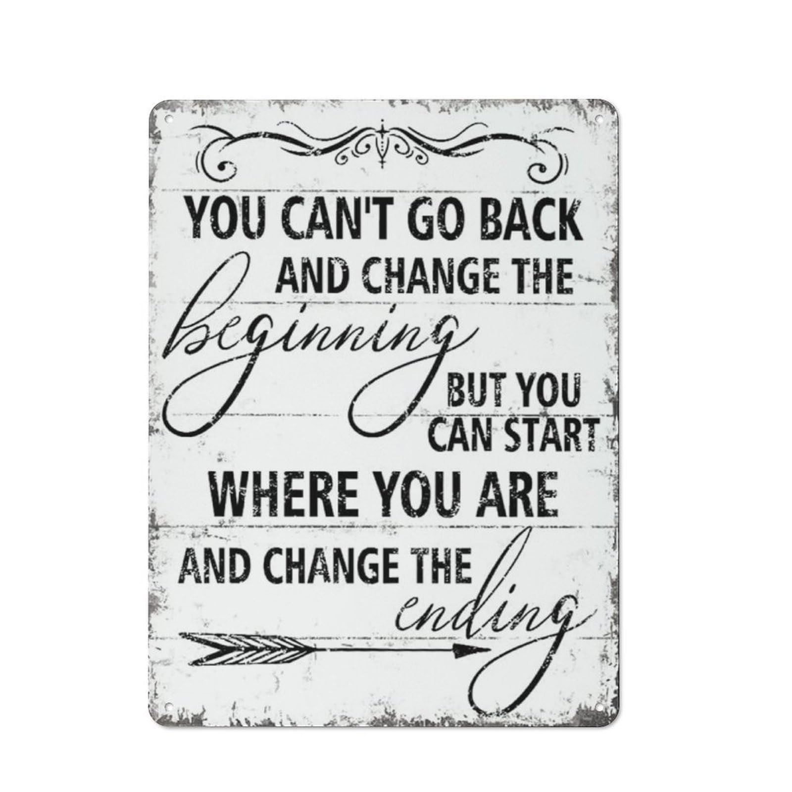 ACDOET Rustic Metal Tin Sign Maya Angelou Quotes Wall Art Motivational Print Farmhouse Wall Art for Home Garden Living Room,Bedroom,Porch Retro Wall Decor 12x16 Inch