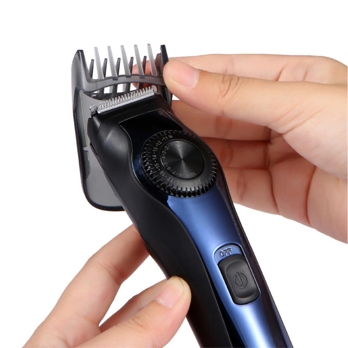 HEMOTON Cortapelos Eléctrico Usb, Recortador de Barba Compacto Azul
