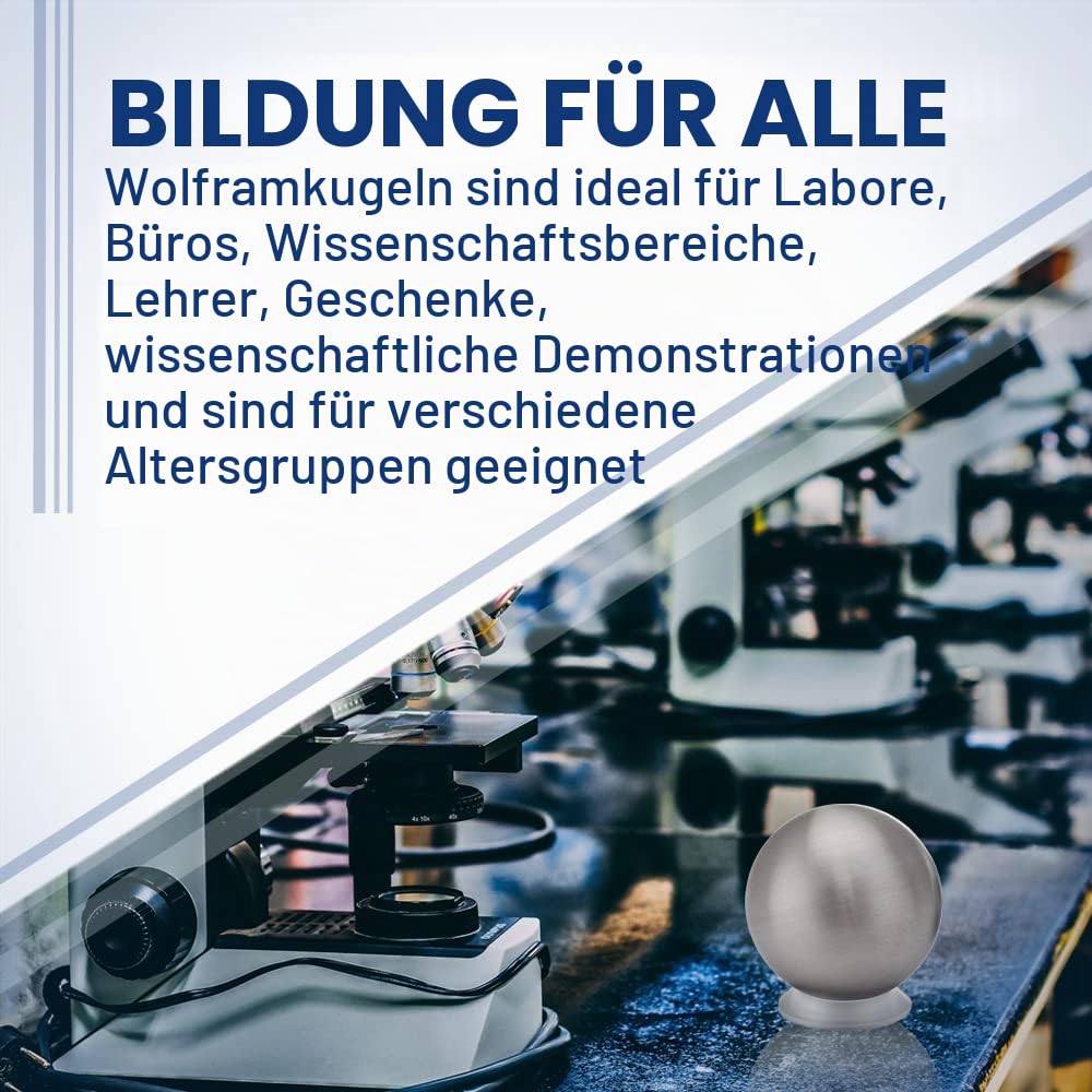 Midwest Tungsten Service Wolframkugel – 7 cm Durchmesser, 3 kg – größte Größe.