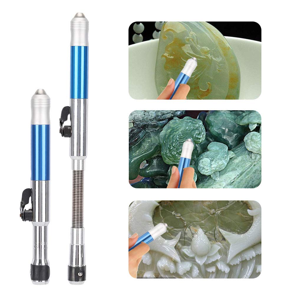 Set di 2 Utensili per Incisore Elettrico con Impugnatura Ergonomica e Vibrazioni Ridotte per la Creazione di Gioielli - Metallo Resistente 2,35 Mm