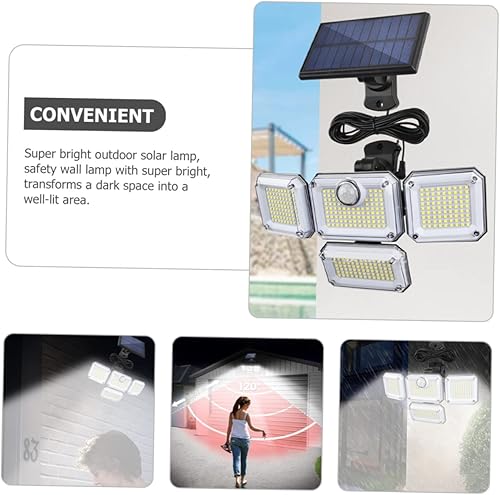 Miniatura 5 de Yardwe 1 Unidades Solar Luces Al Aire Libre Jardín Solar Lámpara Led Faroles Aplique De Pared Lámpara Outsdie Alimentado Por El Sol Escalera De