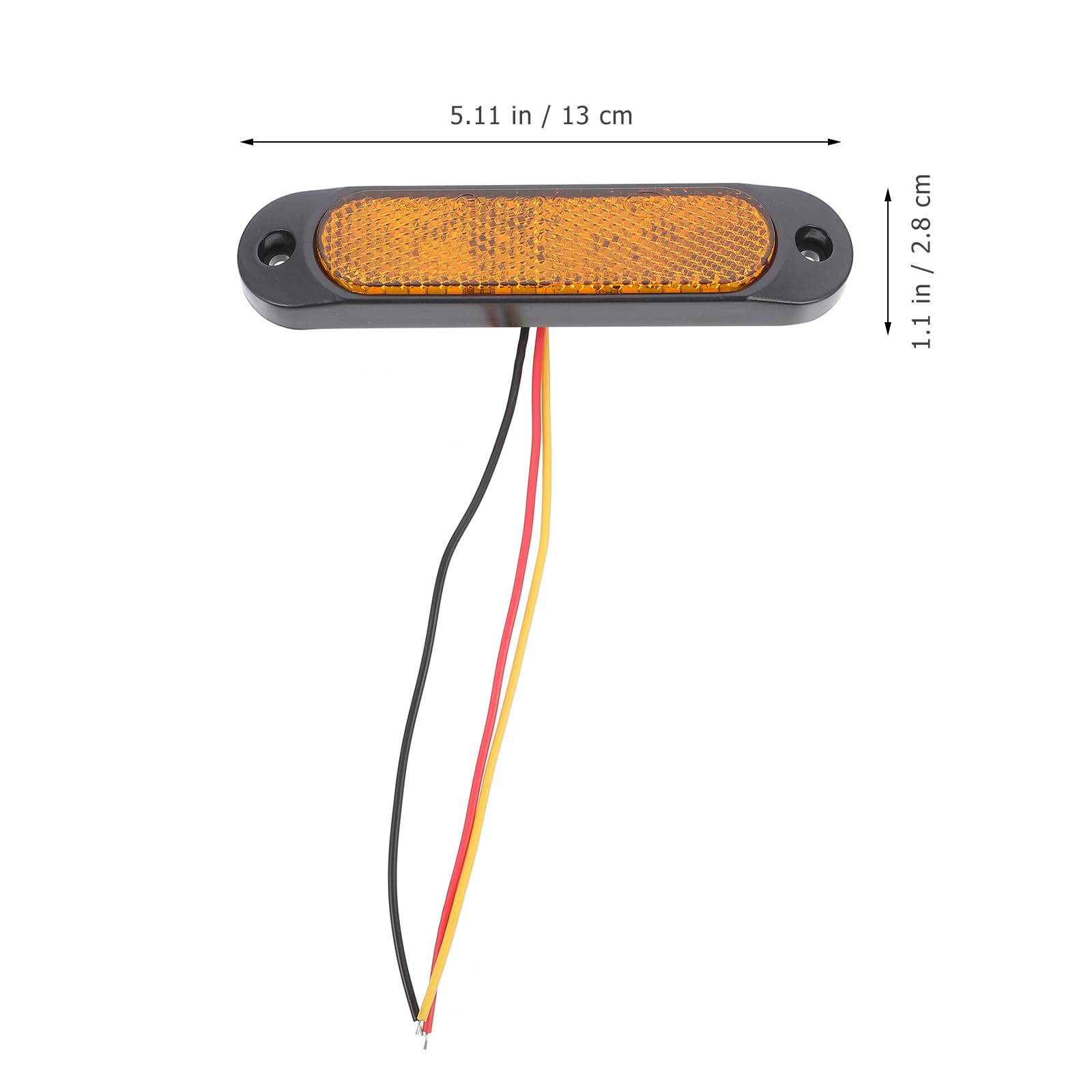 4 Luces Laterales LED para Camión y Remolque 27 LED 12v-30v Luz de Freno y Señalización Amarilla para Emergencia y Seguridad Vial