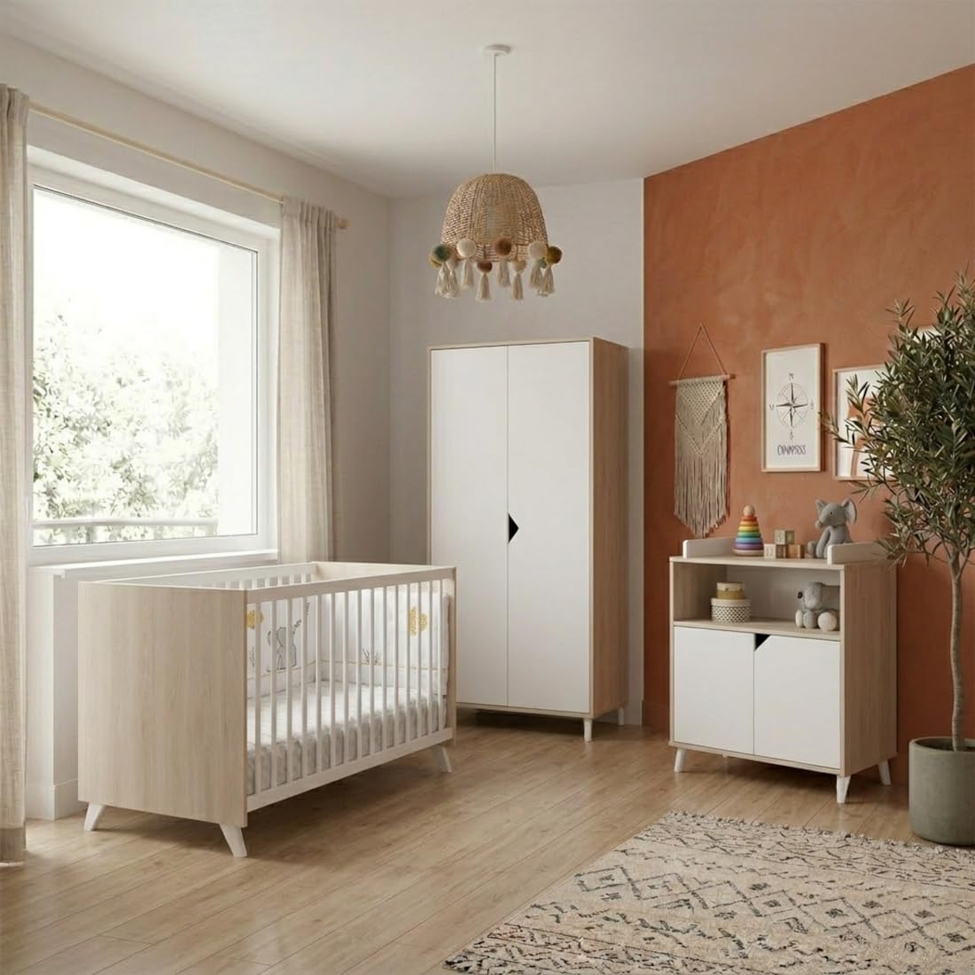 Babyprice - SCANDI NATUREL - Lit Bébé 120 x 60