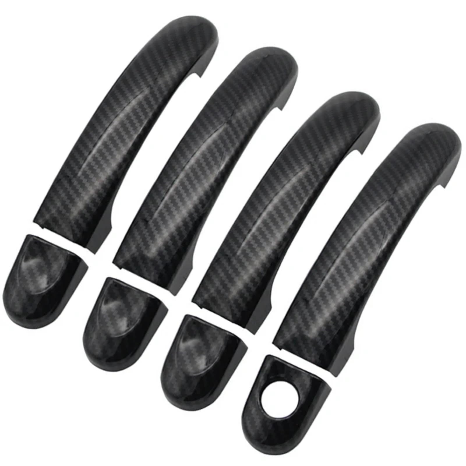 Kedfbts Carbon Fiber Car Outer Handle Compatible With Vw For Transporter For Caravelle For 2003 2004 2005 2006 2007-2013 Door Handle Covers Trim Outer Style(Carbon Fiber)