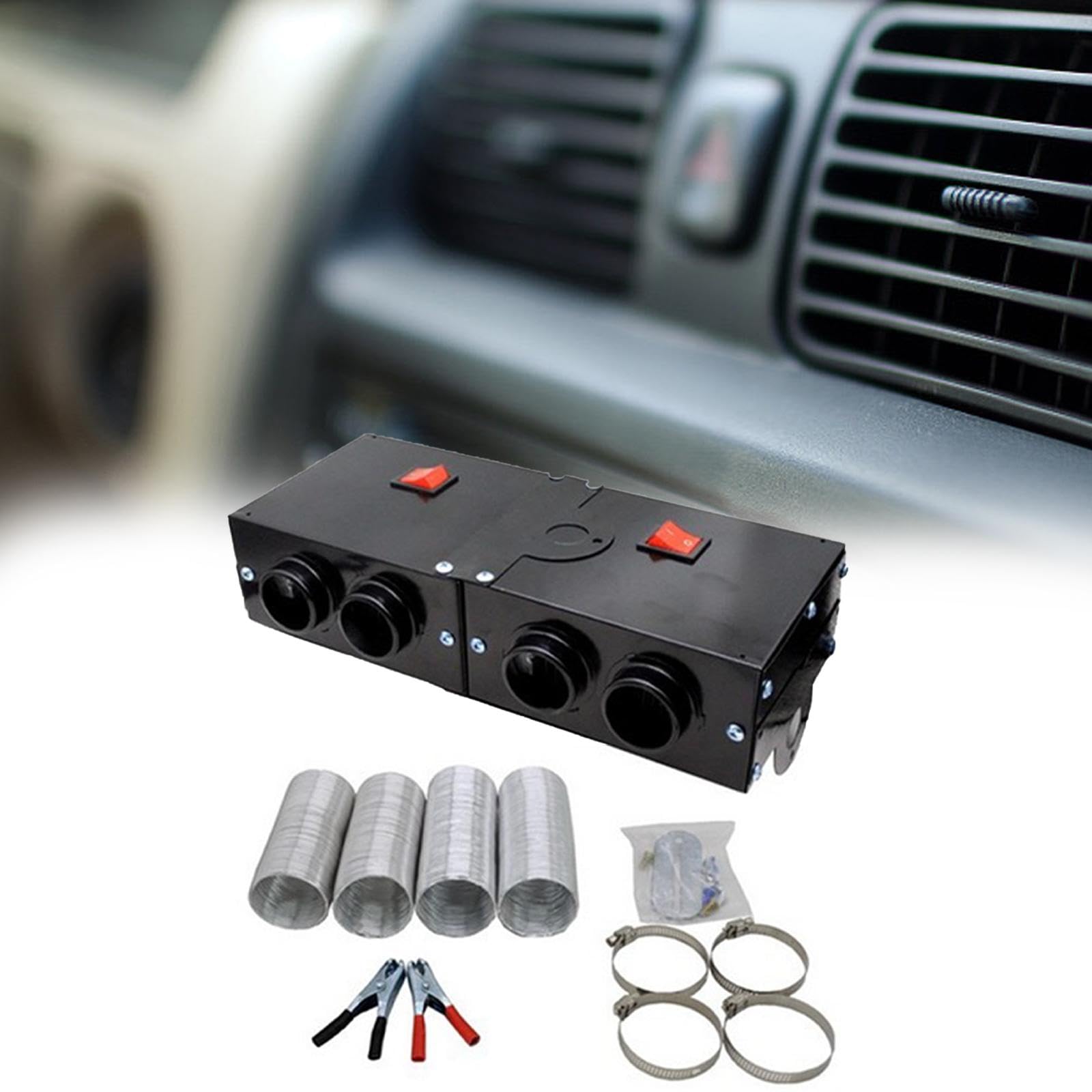 1 Pieza Calefactor Automóvil Calefactor Vehículo Ventilador Desempañador Descongelador Instantáneo Iron Material Función Automática Apagado a, 12 voltios
