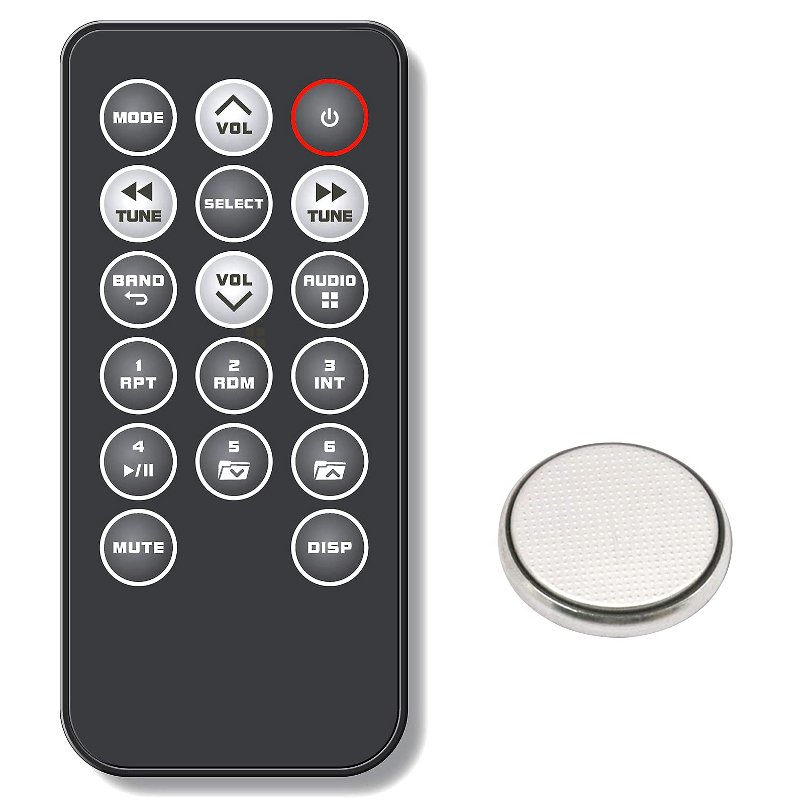 Replacement for Dual Axxera Jensen Electronics Car Audio Digital Media Receivers Remote Control MGH250BT MGH30BT MGH20 MGH17BT MGH37BT MGH25BT WCP165GH XDMA460