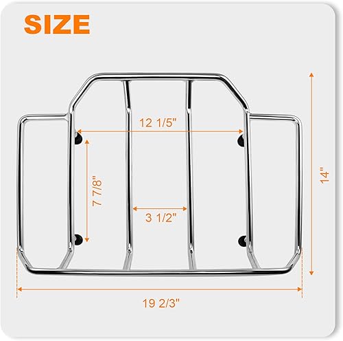 Vista 6 de Portaequipajes cromado para motocicletas, soporte para maletero y maletero compatible con Harley Touring CVO Street Glide Electra Glide Road Glide