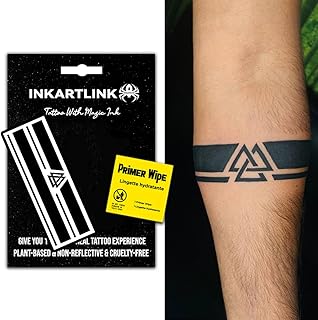 INKARTLINK semi-permanent temporary tattoos, realistic arm tattoos, wate...