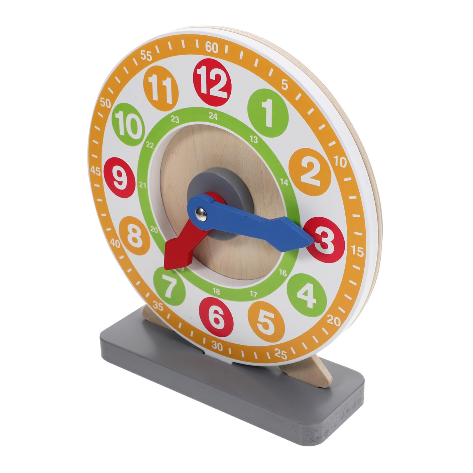 Orologio Didattico Versione Numerata in Legno per Ragazzo Ragazza | Apprendimento e Insegnamento, per Attività Educative, Sviluppo Coordinazione Occhio-mano