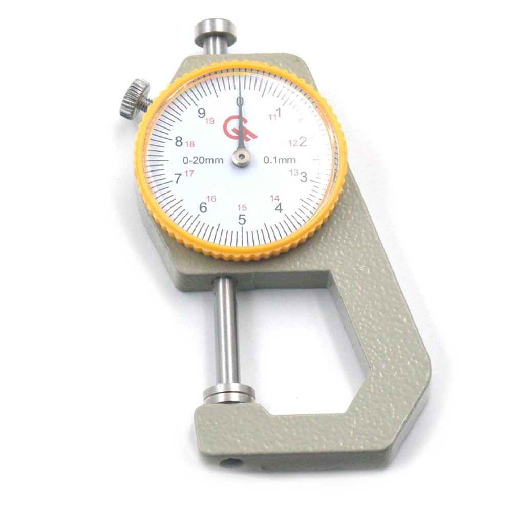 1 pcs Leather Craft Tool Thickness Gauge Tester Measuring 0-20mm Flat Sheet Prockets