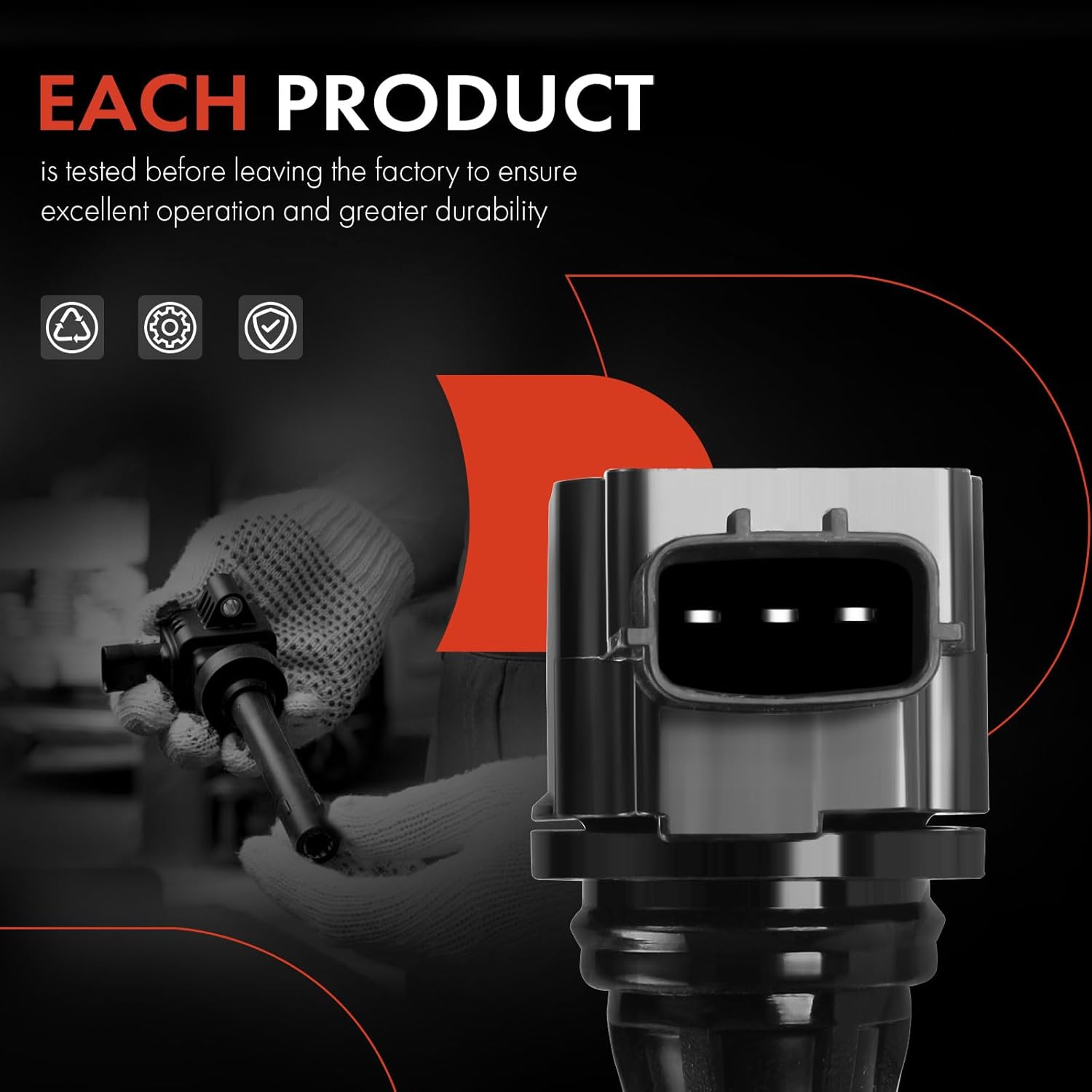 A-Premium Engine Ignition Coil Pack Compatible with Ford F-150 2010-2014, F-250 F-350 Super Duty 2011-2017, E-350 E-450 Super Duty 2017, 6.2L, 8-PC Set