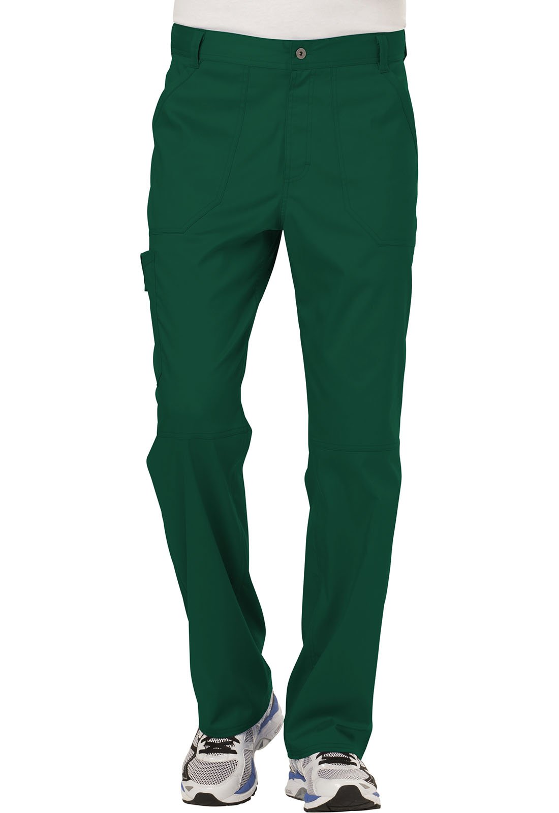 Cherokee Damen-Schlupfkasack Workwear Revolution WW690 Tuckable V-Ausschnitt Top & WW140S Hosenschlitz vorne, Jägergrün, 2XL Oberteil / 3XL kurze Hose