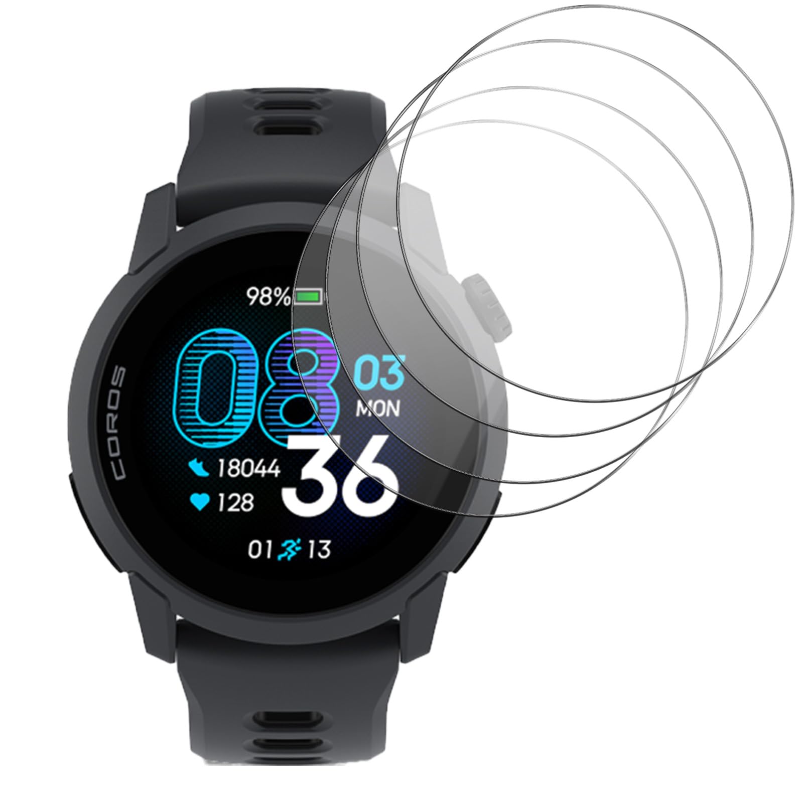 Amazon.co.jp: 【4枚セット】（カロス）COROS PACE 4 1.2インチ 用 
