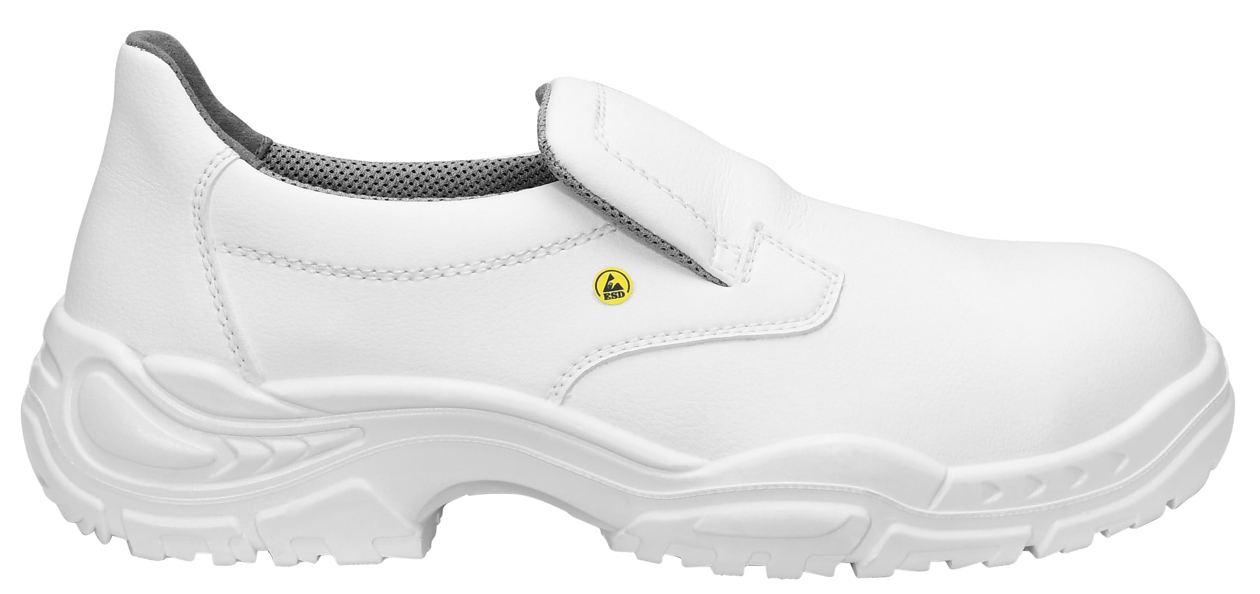 ELTEN White Slipper Low ESD S2 | Sicherheitsschuhe für Damen & Herren, Stahlkappe, leicht, atmungsaktiv, Gr. 42