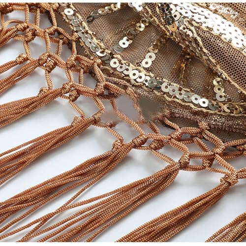 Fringed Shoulder Wrap With Sequins Stylish Party Shawl Glitters Scarf For Theme Event Weddings And Stage Performances 6