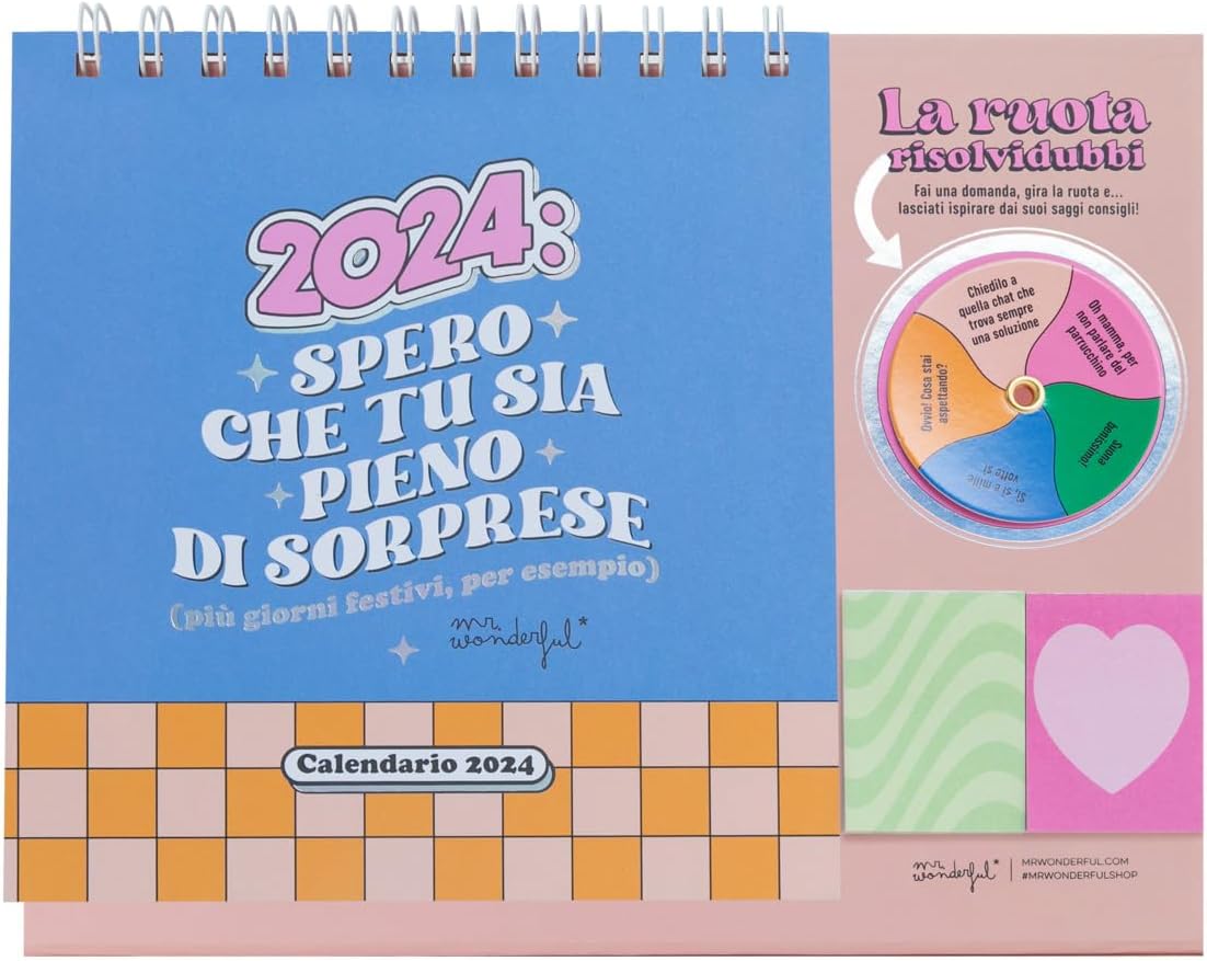 Mr. Wonderful Calendario Magnetico 2025 - Con Adesivi, Blocchi Note E Penna | Regalo Divertente - Foto 5