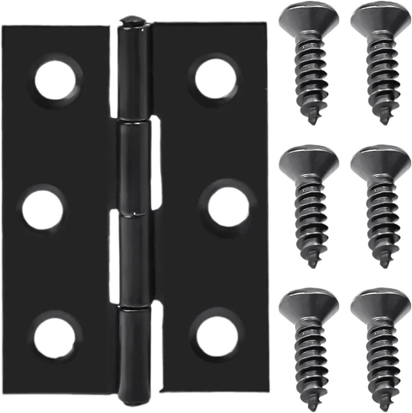 Adjustable Hinges Door Closing Hinges 2 Inch Stainless Steel Folding Door Hinges with Screws Cabinet Wooden Box Flat Hinge Home Furniture(10 Set)