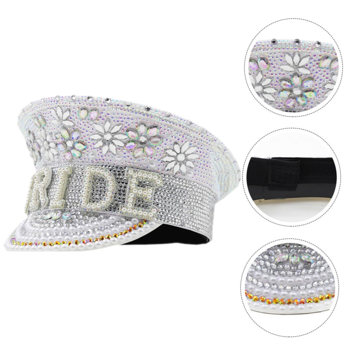Sombrero De Fiesta Sombreros De Soltera Sombrero De Novia De Diamantes De Imitación Accesorios De Novia Para El Dia De La Boda Sombrero De Dama De Honor Cristal Sintético