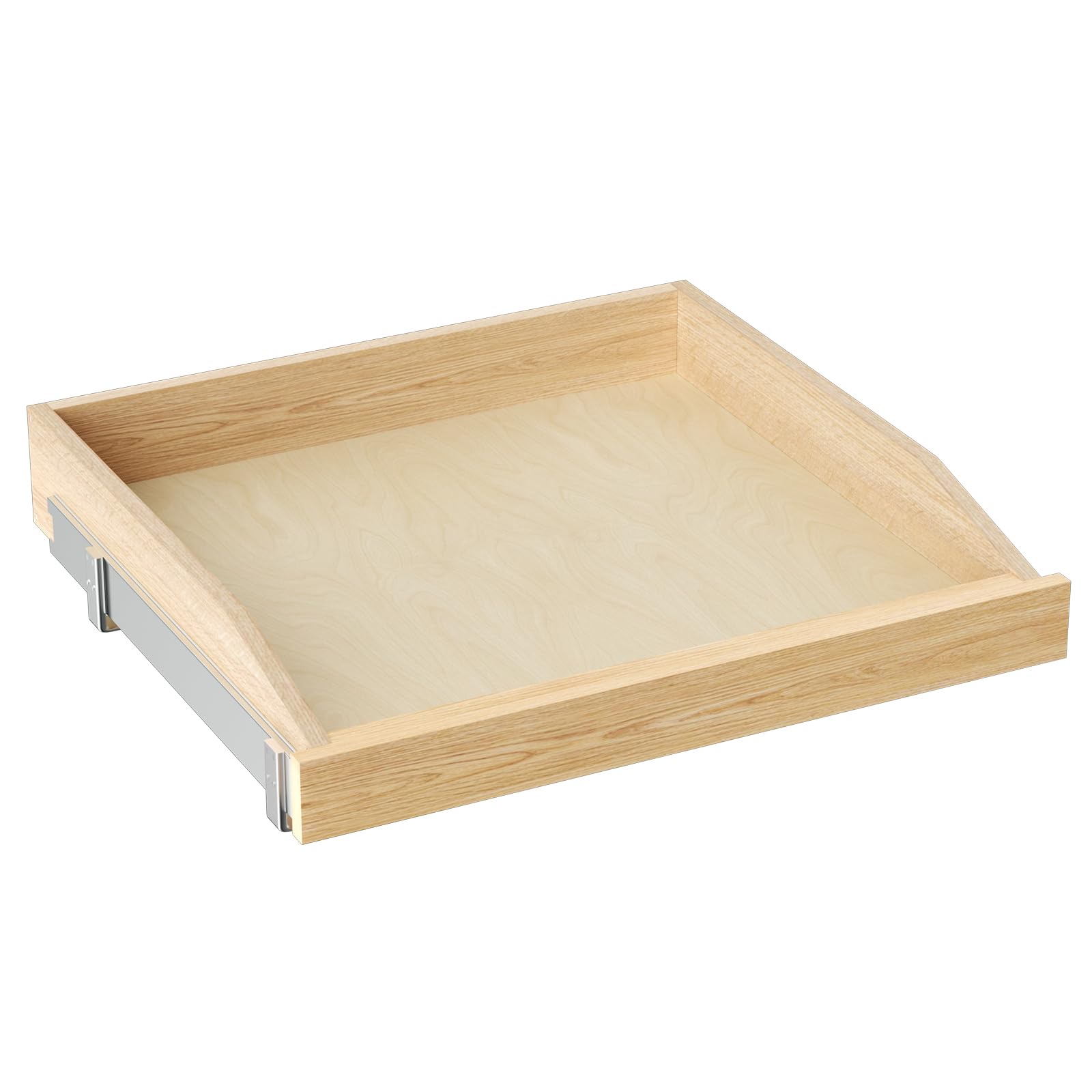 ROOMTEC Ausziehbarer Schrank-Organizer 57,9 cm B x 53,3 cm D, ausziehbare Schrankschublade für Küchenschränke, fertig, untere Montage, benötigt mindestens 58,4 cm Schranköffnung