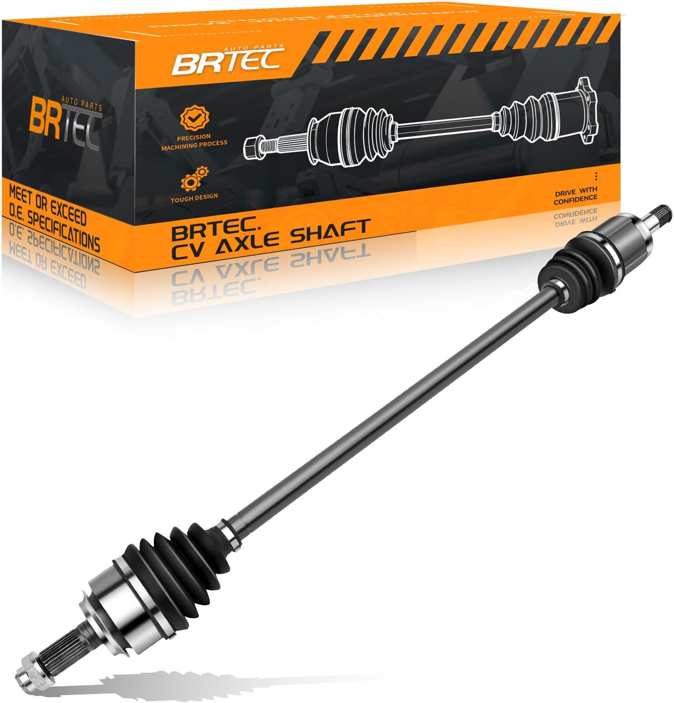 Front CV Axle Shaft Assembly Fit for Honda Civic 2006-2013, Civic 2014-2015 Natural Gas Submodel - L4 1.8L Automatic Transmission, Passenger Side 66-4233