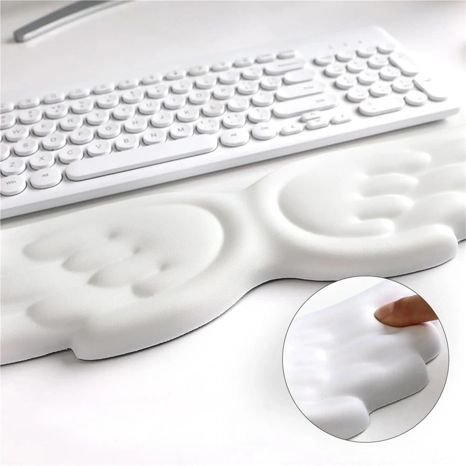 Tappetino Mouse Con Poggiapolsi Set poggiapolsi in memory foam con ali d'angelo