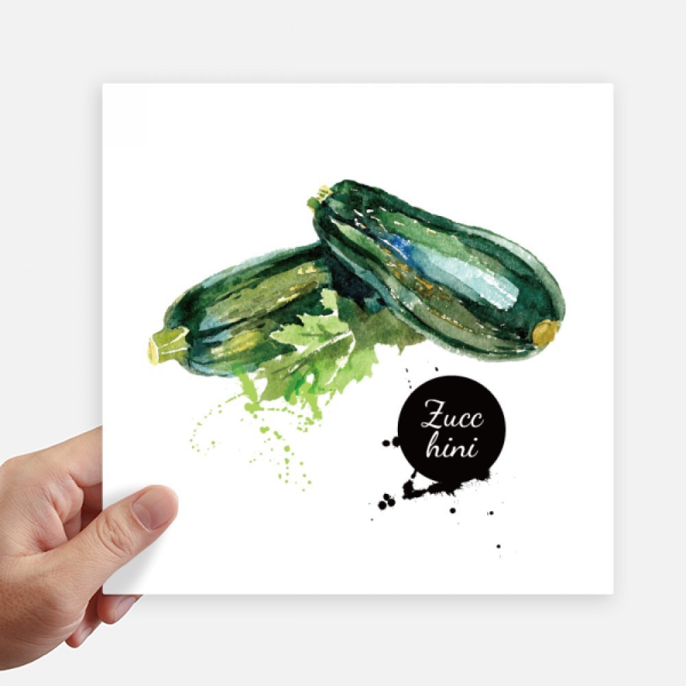 Autocollant courgette aquarelle haut de gamme pour customisation 20cm