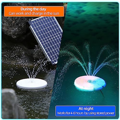 AMZtime 12W Solar Water Fountain Remote Control Solar Fountain, Bird Bath Solar Fountain with 5000mAh Battery & 3 Retractable Stands for Pond, Garden, Outdoor, and Indoor - Image 6