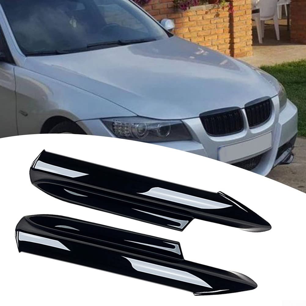 SPORTARC 2 x Frontstoßstangen-Lippensplitter für BMW 3er-Serie E90 E91 320i 330i 2005–2008, schwarz