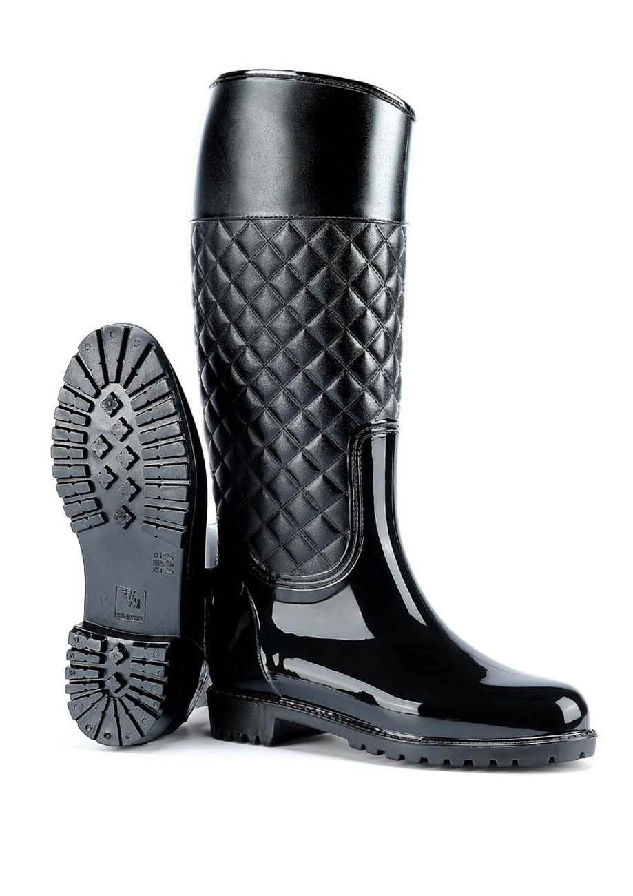 Botas de Agua Mujer - Rain Boots Impermeable - Negro - Talla Única - Caucho - Clásico - Outdoor - Mujeres