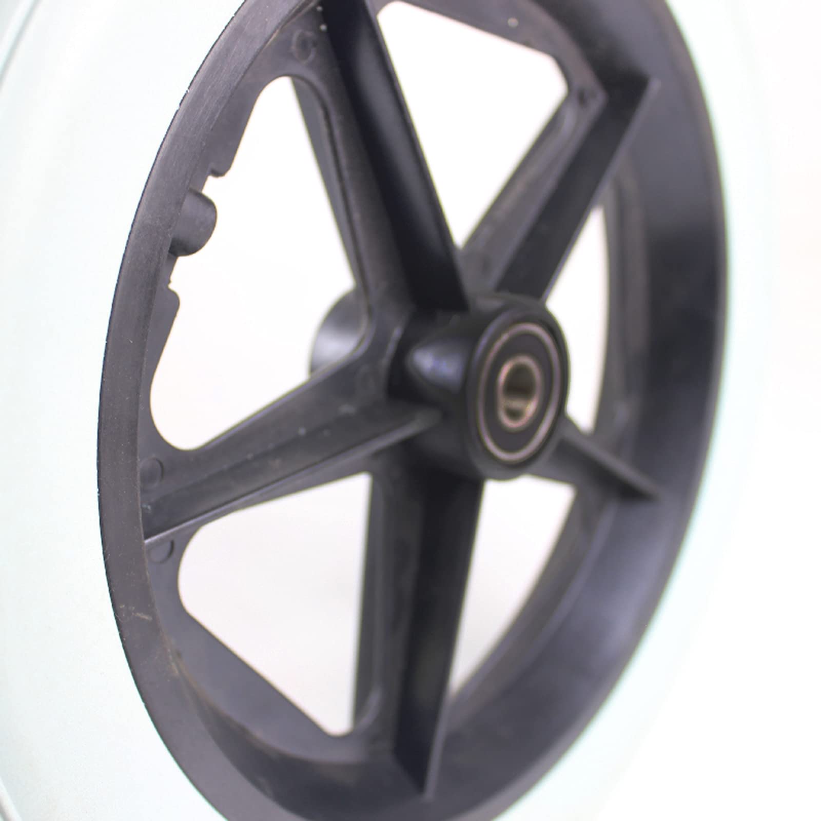 Reemplazo Manual de La Rueda del NeumáTico Trasero de La Silla de Ruedas de 12 Pulgadas, Ruedas Giratorias Sólidas No Inflables de PU con Rodamiento de 12 mm, Gris