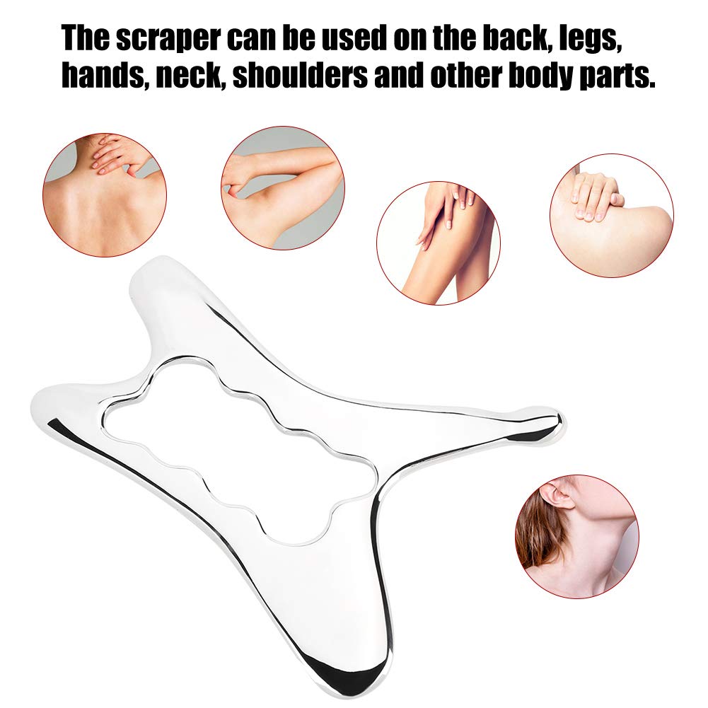 Gua Sha raspador herramienta para cuerpo, masajeador de drenaje linfático, raspador de piedra portátil con bolsa de almacenamiento, mejora la circulación sanguínea