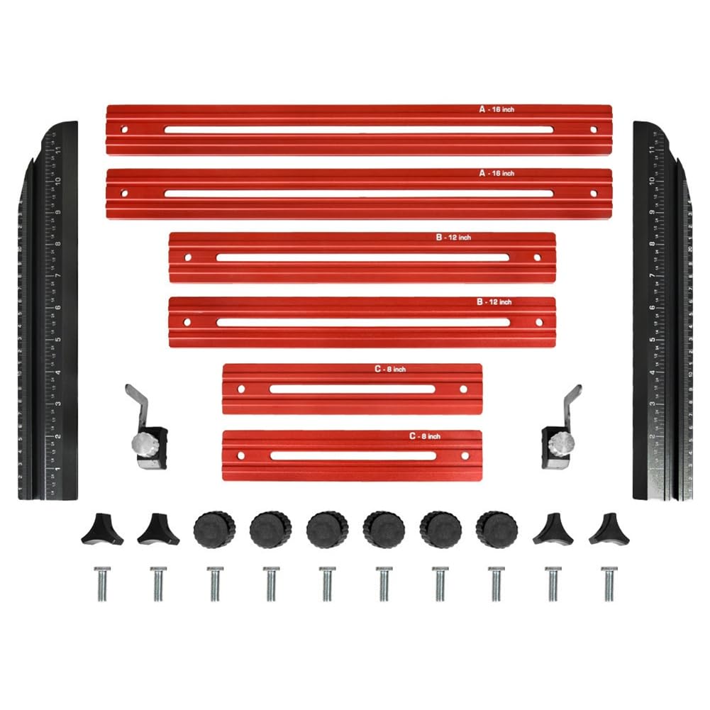 Ctrlzs Aluminum Alloy Stair Tread Measuring Tool With Edge Flip Stops, 8-72 Inch Jig For Accurate For Stairs Measurement